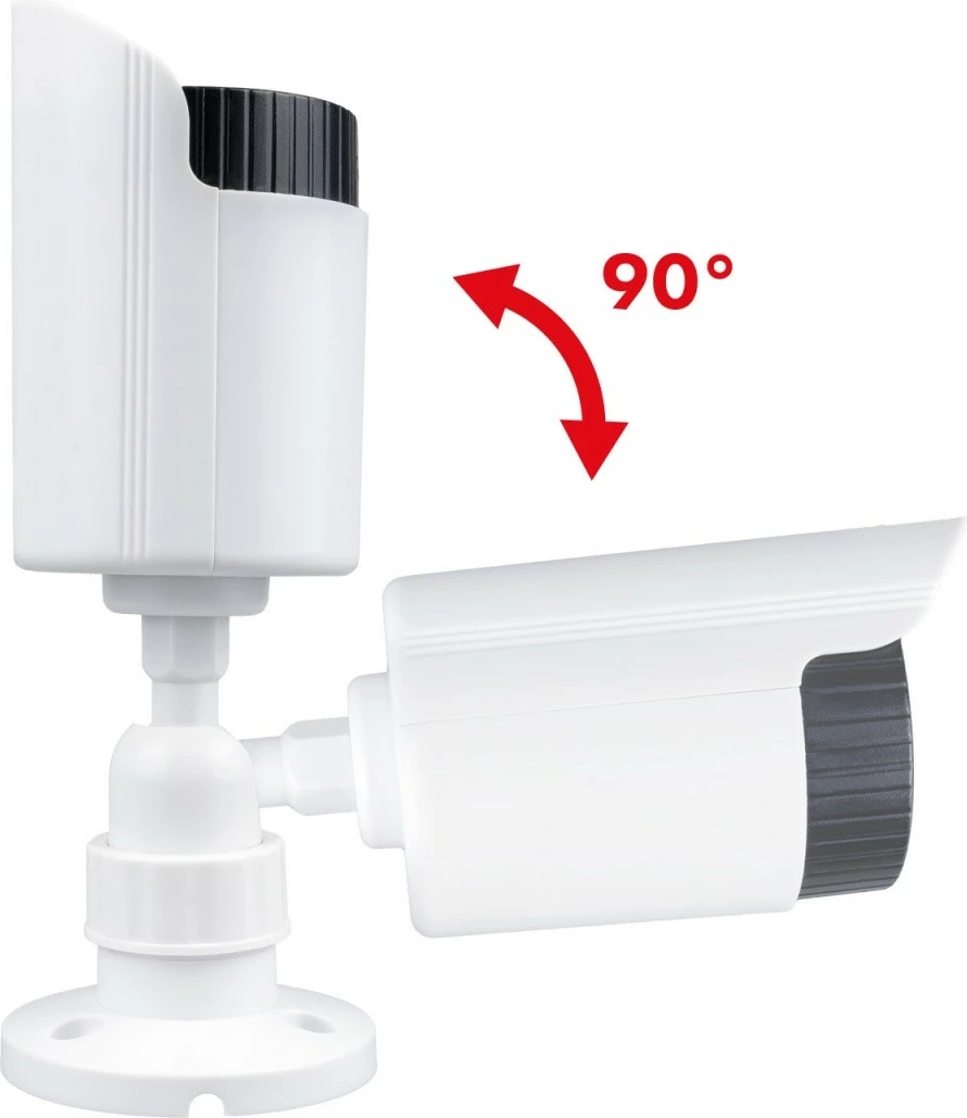 Atrapa kamere tubore, CEE, IR1800, LED IR me pulsim, IP44, 2xAA, ABS, e bardhë