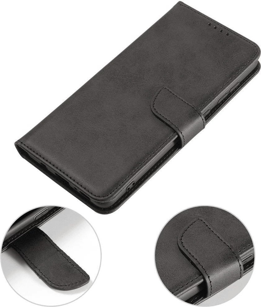 Mbështjellës wallet lëkure me palosje ONASI për Xiaomi 12T/12T Pro, i zi