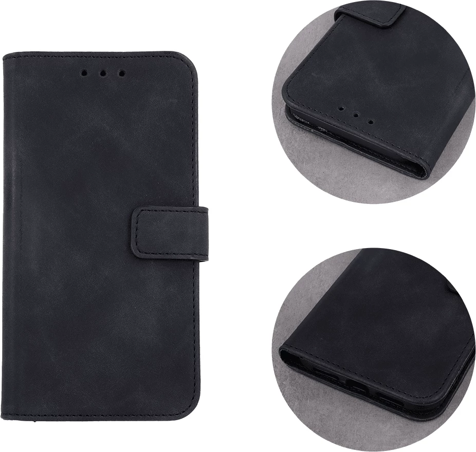 Mbështjellës HAVANA Fancy Diary Smooth për Xiaomi Redmi Note 10 5G / Xiaomi Redmi Note 11e, me mbyllje magnetike, i zi