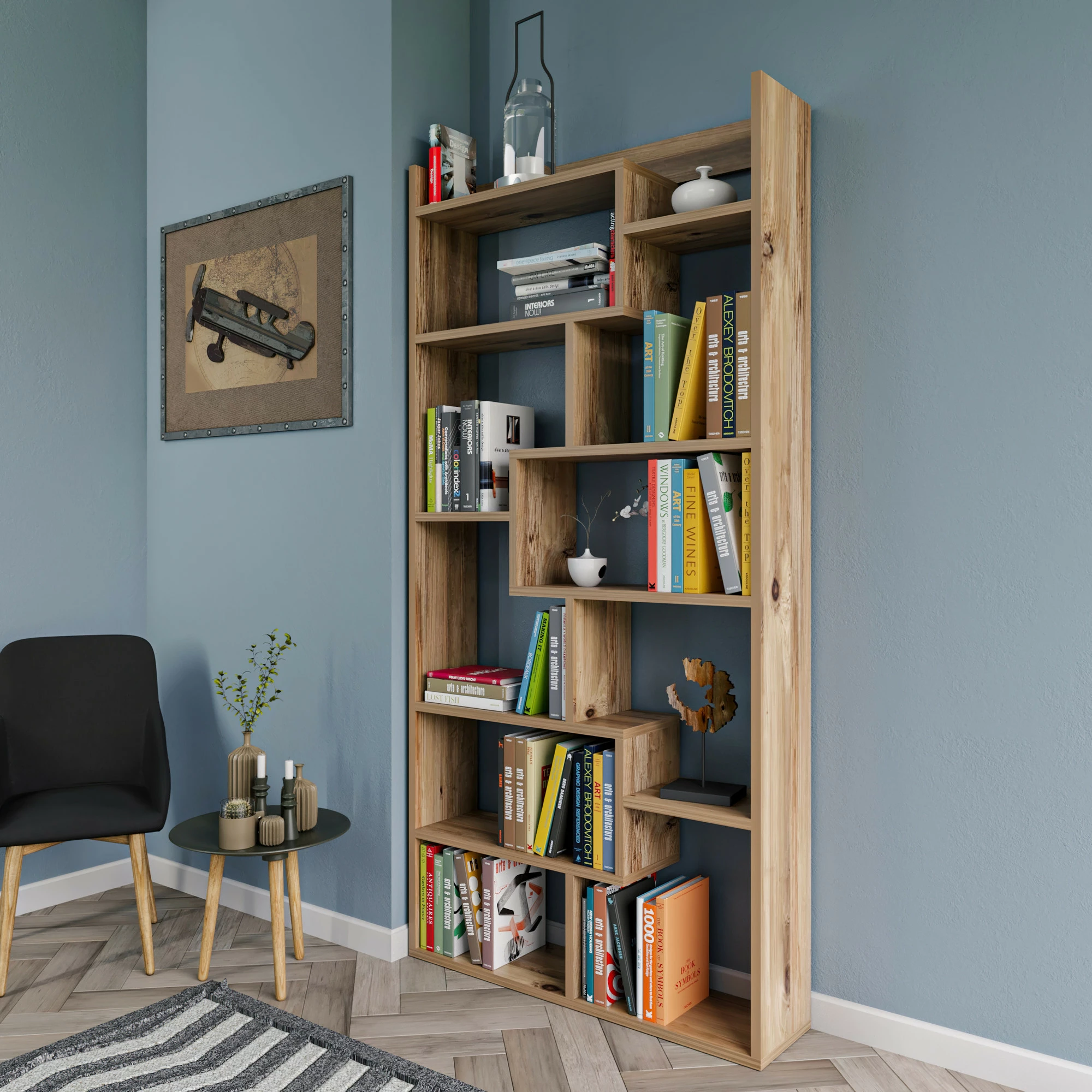 Raft librash Hanah Home, Kuttap, ngjyrë pishë