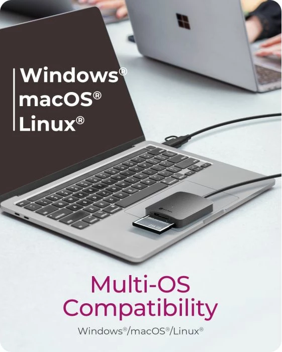 lexues kartelash ICYBOX IB-CR302-CU3, USB 3.2 Gen 1 (5 Gbit/s), lidhje USB-A dhe USB-C, UHS-I, për SD/microSD/CompactFlash/Memory Stick, e zezë