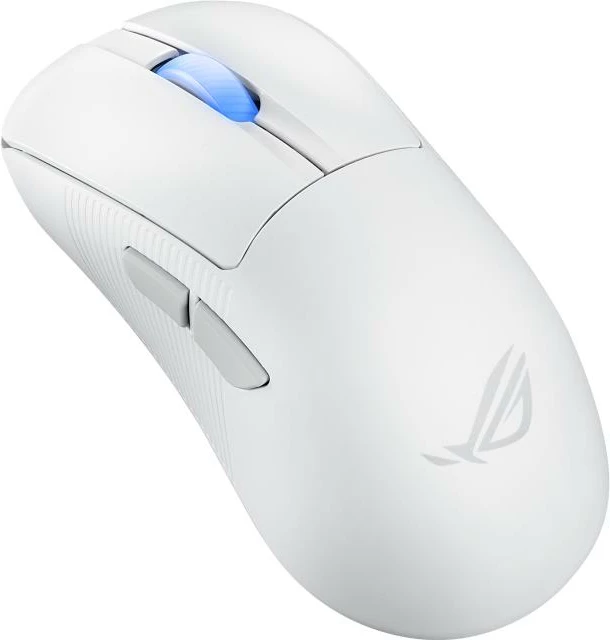 Maus gaming Asus ROG Keris II Ace 90MP03N0-BMUA10, 54 g ultra i lehtë, sensor 42.000 dpi, tri-mode wireless USB 2.4 GHz Bluetooth, polling deri 4K/8K, i bardhë