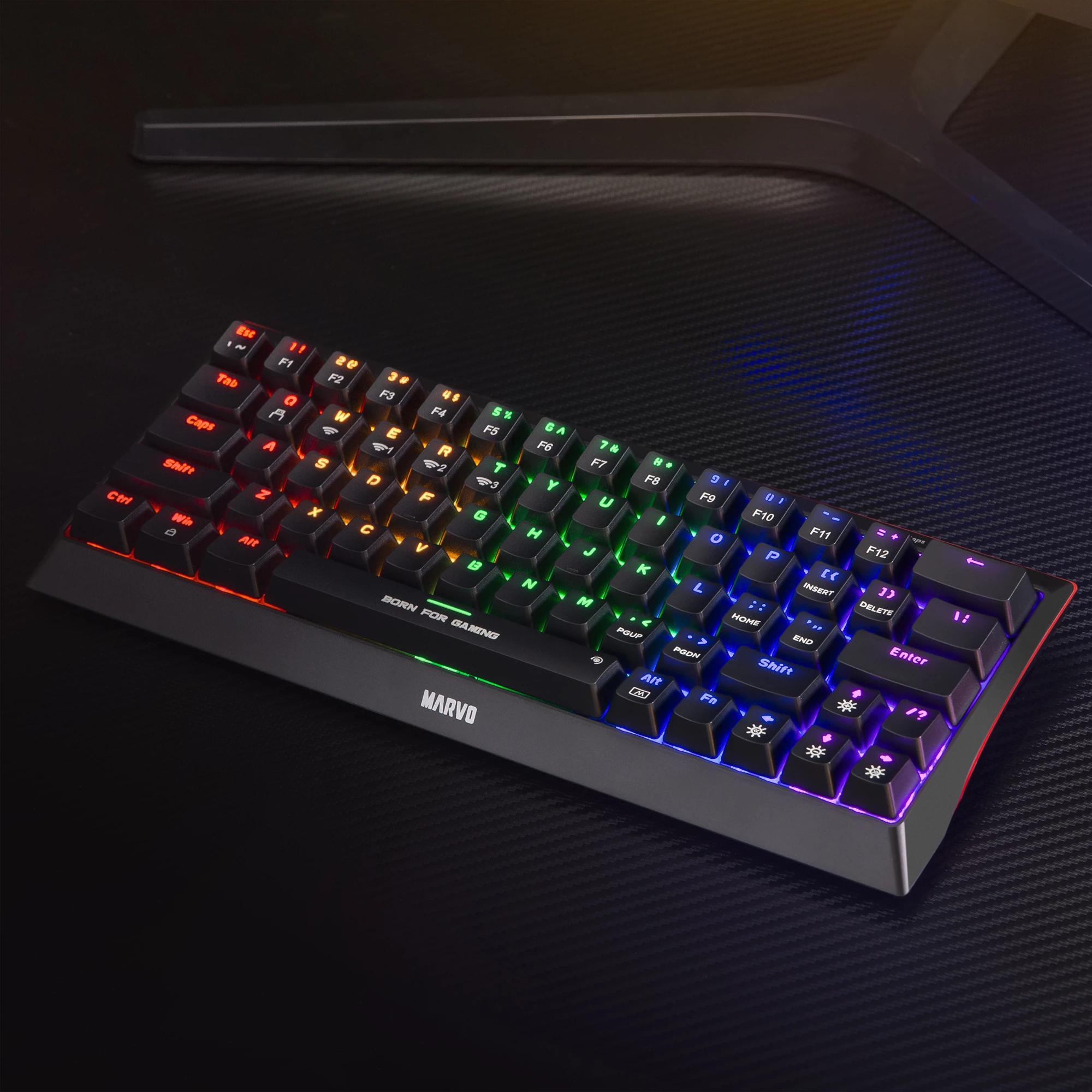 Tastierë mekanike wireless Marvo KG962W 60% RGB, e zezë