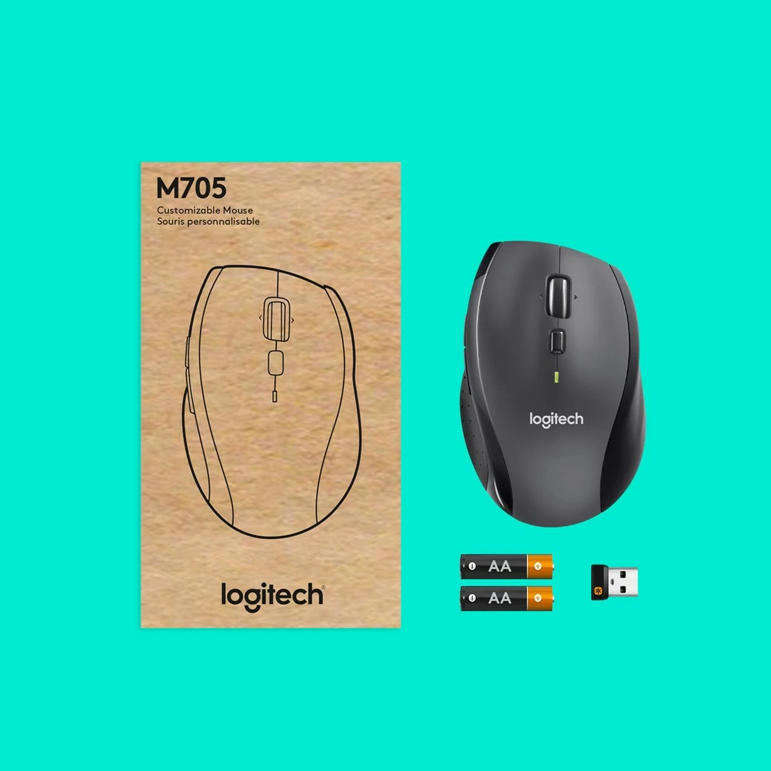 Maus Logitech Marathon M705, pa tela, nano receiver, charcoal