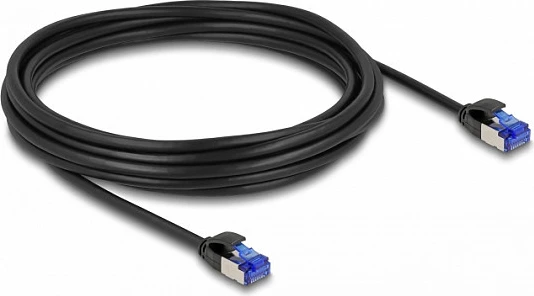 Kabllo rrjeti DeLOCK RJ45 Cat6a S/FTP Slim, 5 m, e zezë