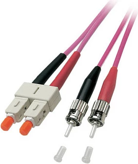 Kabllo patch fibra optike EFB Elektronik OM4, SC-ST, 10m, LSZH, vjollcë