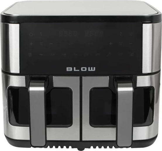 fryer me ajër të nxehtë BLOW 2500W 9L, dy dhoma, e zezë/inoks