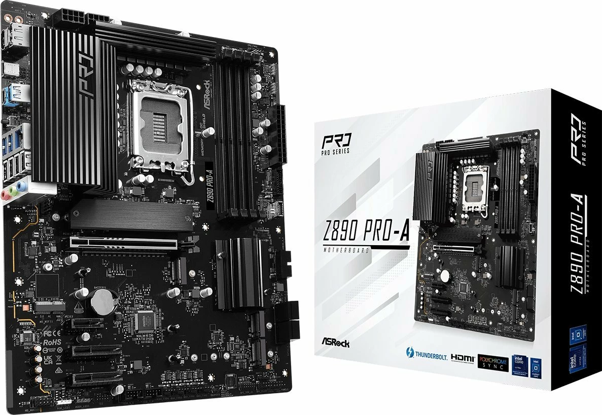 Pllakë amë ASRock Z890 PRO-A ATX, DDR5 deri 256GB, Thunderbolt 4, 2.5GbE