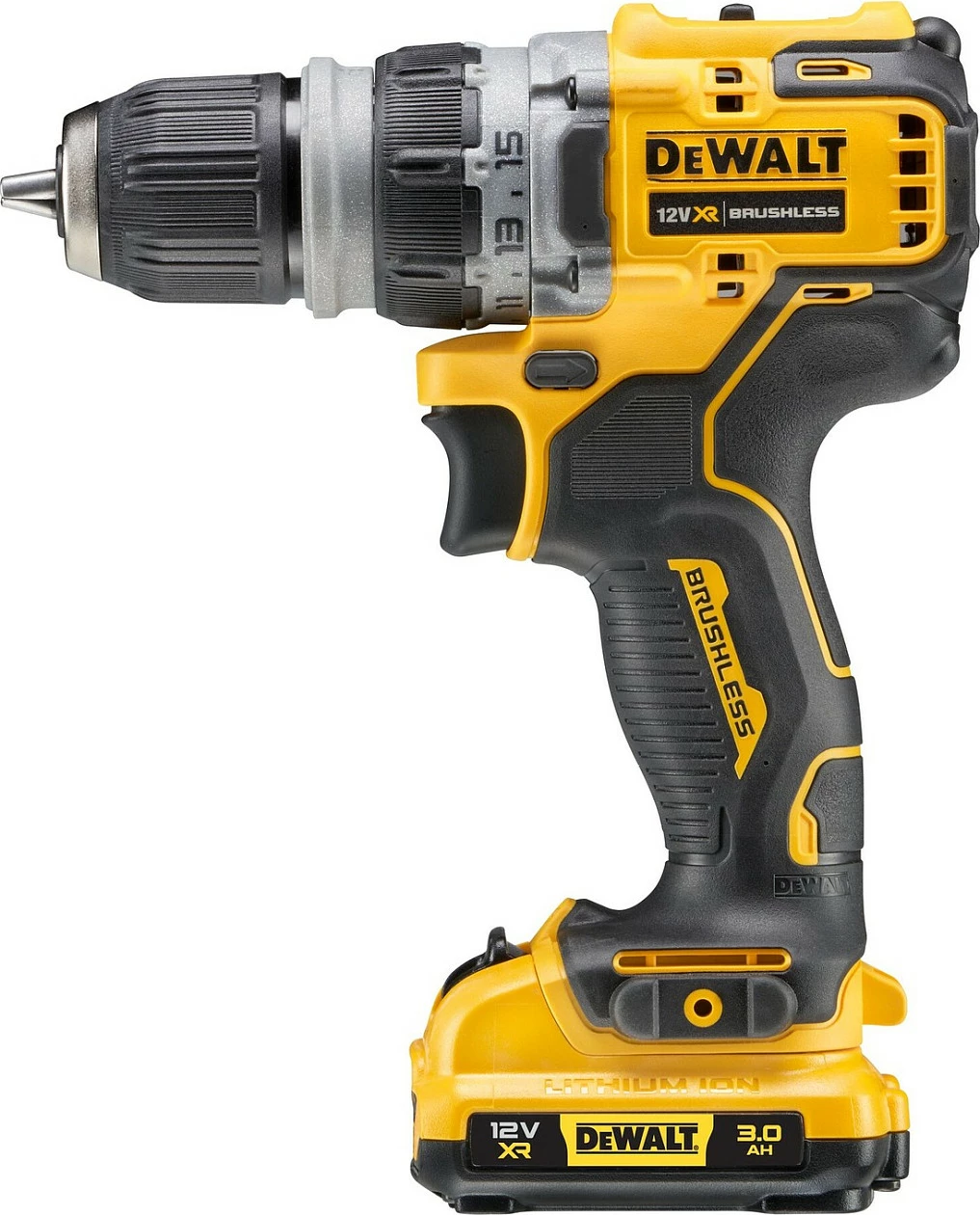 Makine shpimi DeWALT DCD703L2T-QW, 12V, 3Ah, 1500 RPM, zezë/verdhe