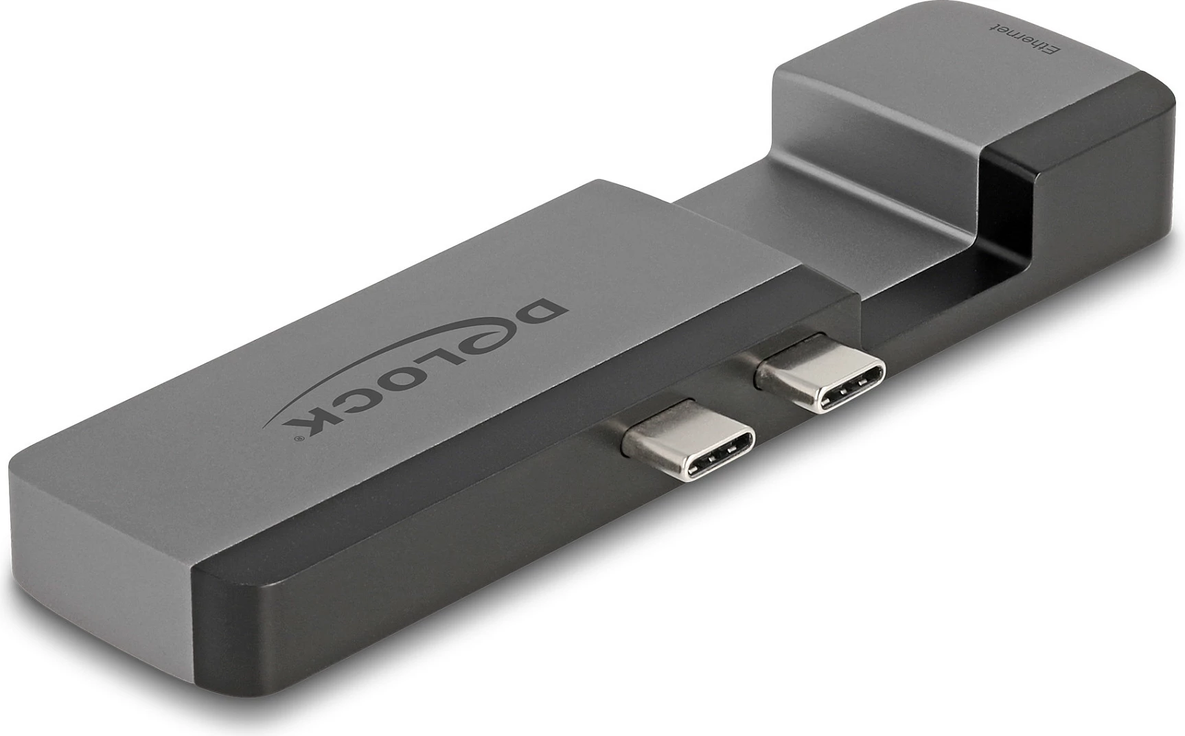 Docking station DeLOCK Thunderbolt 4, 5K, 100W PD, 10Gbps, LAN, Audio, e zezë/gri