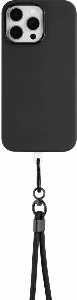 Rrip qafe për celular Fixed FIXNU-V-BK, universal, 40-76 cm, me karabiner, e zezë