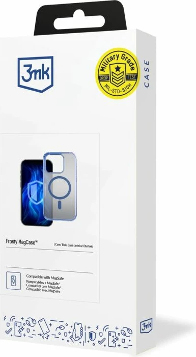 Maskë telefoni 3mk Frosty MagCase për iPhone 15 Pro Max, blu