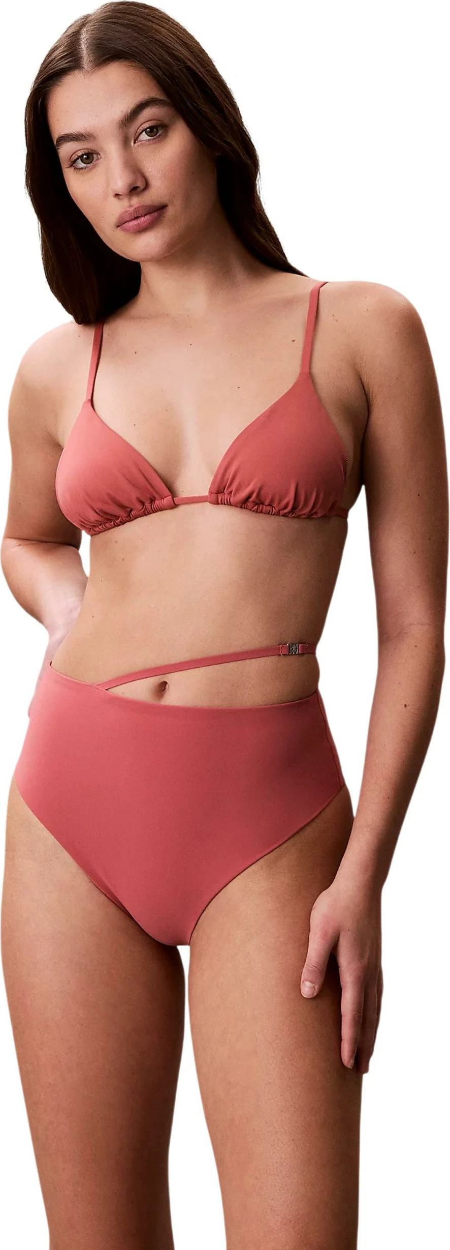 Të poshtme noti për femra Calvin Klein Jeans HW Belt Bottom LV00Q61125, rozë antike [Madhësia: L]