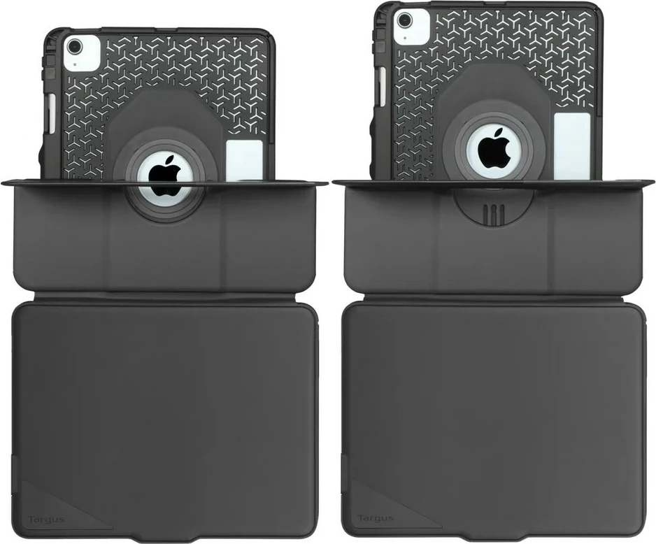 Mbështjellës me tastierë Targus Versavu THZ967DE, Bluetooth, për iPad Air, gjermanisht, e zezë