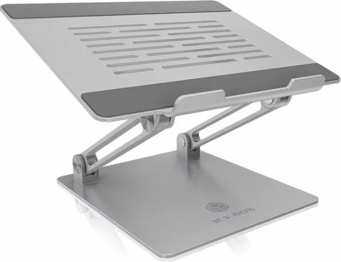Mbajtëse laptopi ICYBOX IB-NH300 deri 17\", e rregullueshme, e palosshme, alumini, argjendtë
