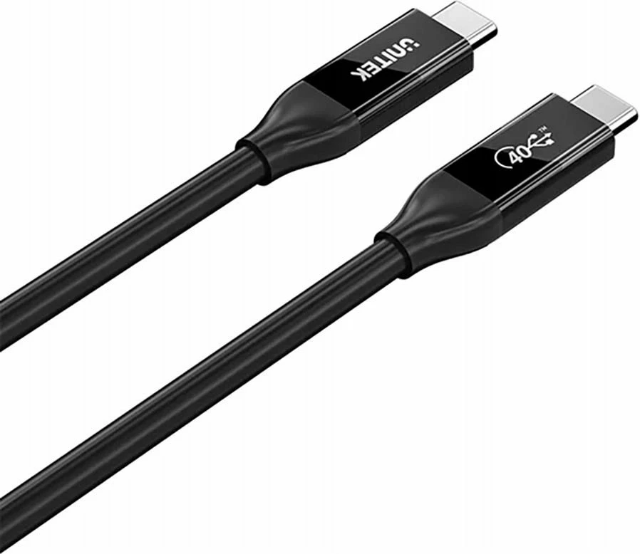 Kabllo USB-C Unitek USB4.0 PD 240W 40 Gbps 8K 2 m, e zezë