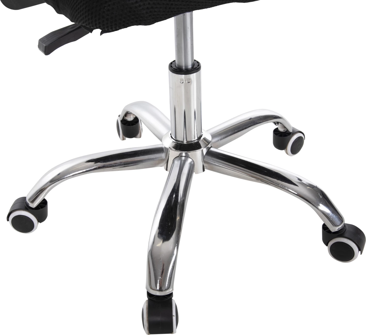 Karrige zyre TRAIL FH1192, rrjetë e zezë, këmbë metalike kromi, 64x55x98,5 cm.