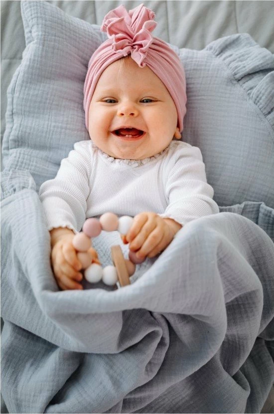 Batanije muslin Pulp 90 x 100 cm, pa mbushje, 100% pambuk, gri