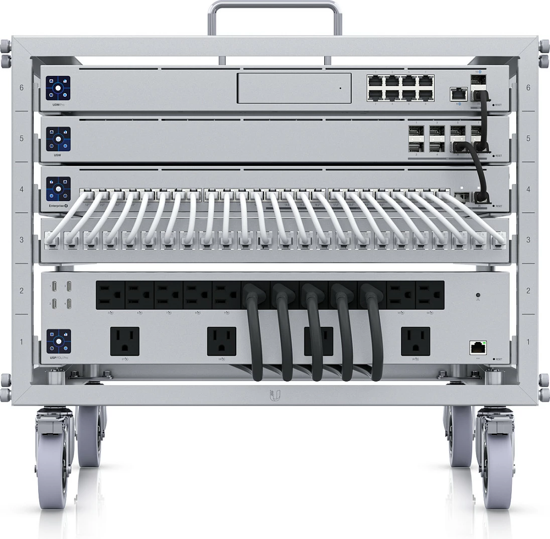 Kasë rrjeti Ubiquiti U-Rack-6U-TL, 6U, çelik, panel 24-portësh, toolless