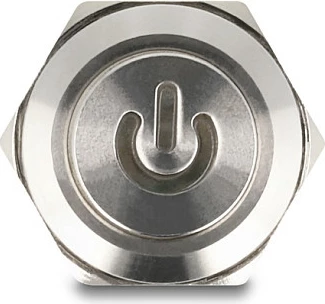 Buton shtypës DeLOCK 20981, i ndriçueshëm, IP65, 230 V / 3 A, argjendtë