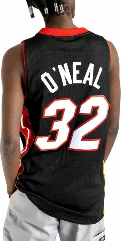 Maicë për meshkuj Mitchell & Ness, NBA Swingman Miami Heat Shaquille O'Neal, e zezë
