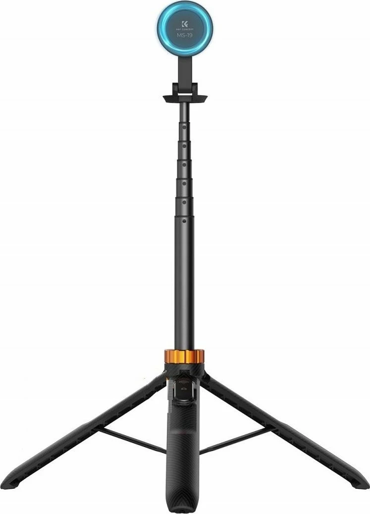 Selfie stick tripod K&F Concept KF09.139 162 cm me magnet MagSafe, telekomandë Bluetooth, i zi