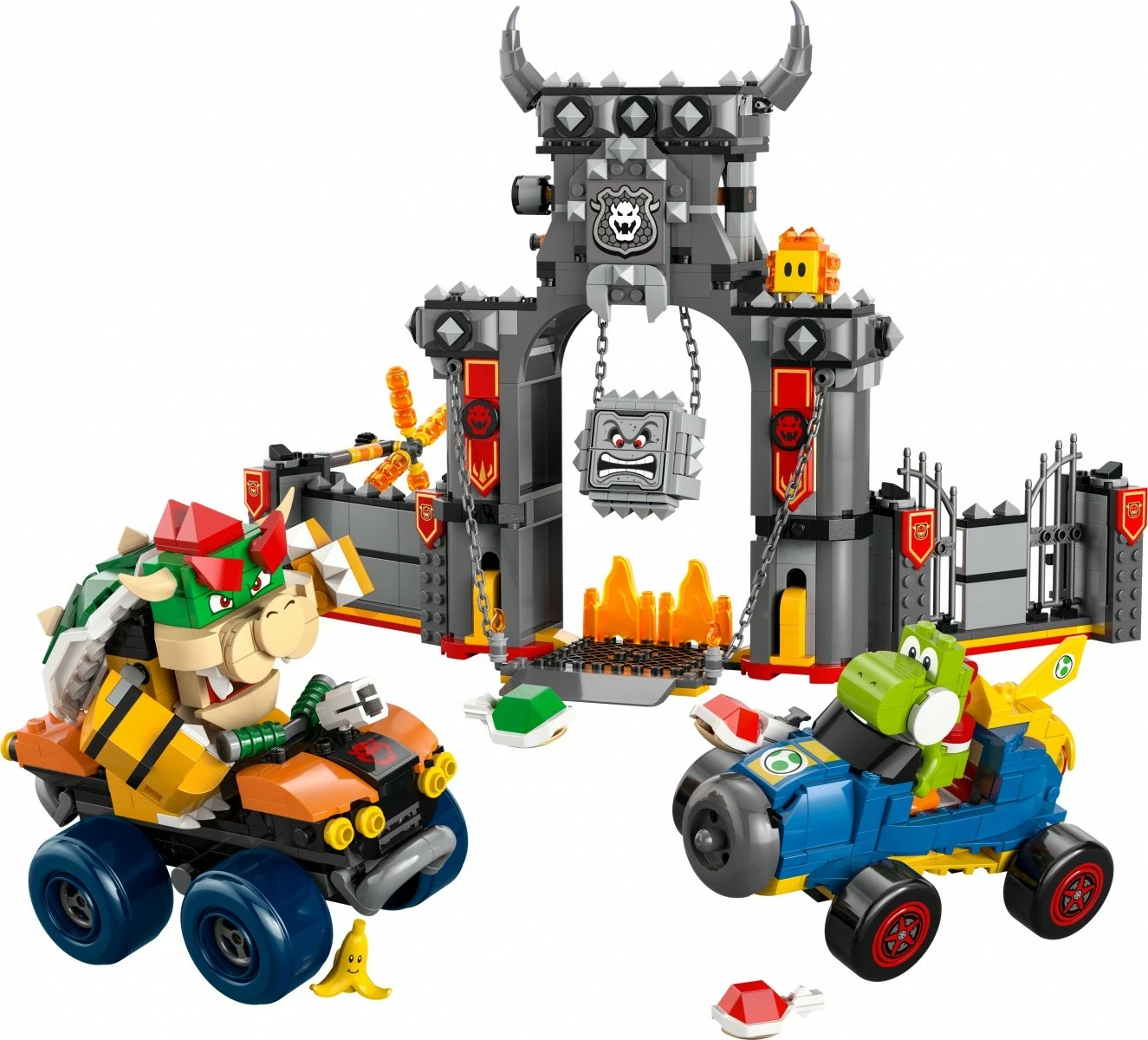 Set ndërtimi LEGO Super Mario Mario Kart Bowser and His Castle 72039, 1068 pjesë