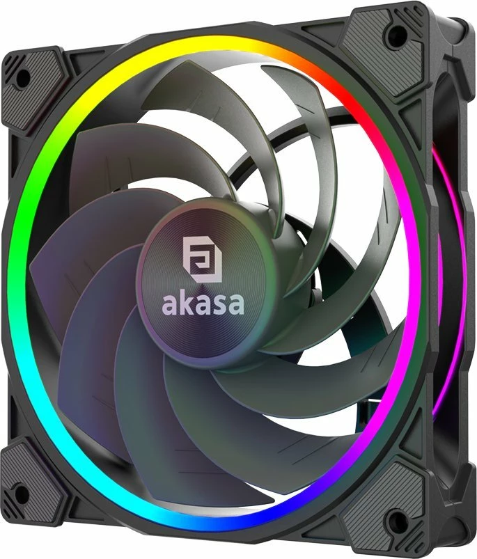 Ventilator PC Akasa SOHO AR12 Reverse Blade AK-FN123 120mm ARGB 4-pin PWM i zi 1 copë