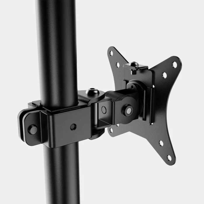 Mbajtëse monitori dual tavoline VONHAUS 3000112 për 2 ekrane 13-32", VESA 75x75-100x100, clamp/grommet, e zezë