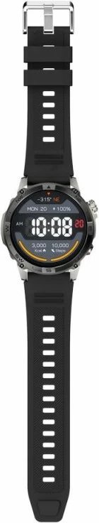 Smartwatch Gravity GT46-3, rrip silikoni + byzylyk çeliku, grafit