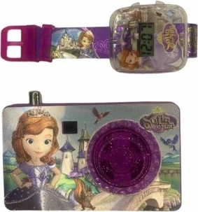 Orë dore për fëmijë dhe fotoaparat lodër ,  Sofia The First 953-001STH, vjollcë