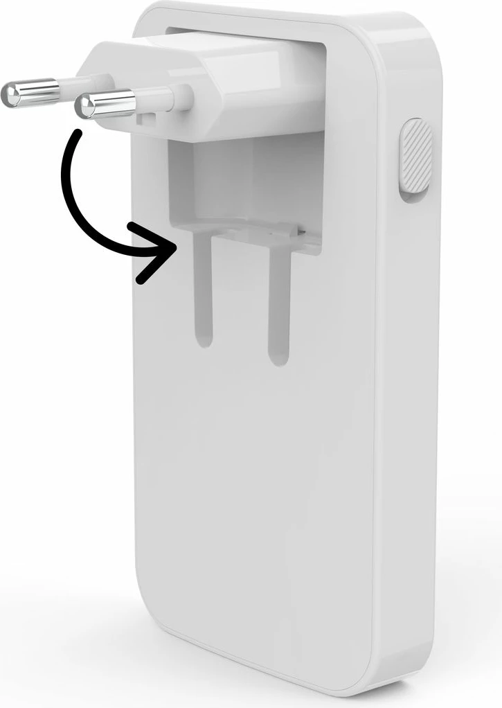 Karikues muri Hama GaN 65W, 2x USB-C, 1x USB-A, i bardhë, palosës