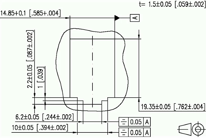 Kuti montimi sipërfaqësore METZ CONNECT 1309430003-E, IP44, për 2 module, 87 x 58 mm, gri