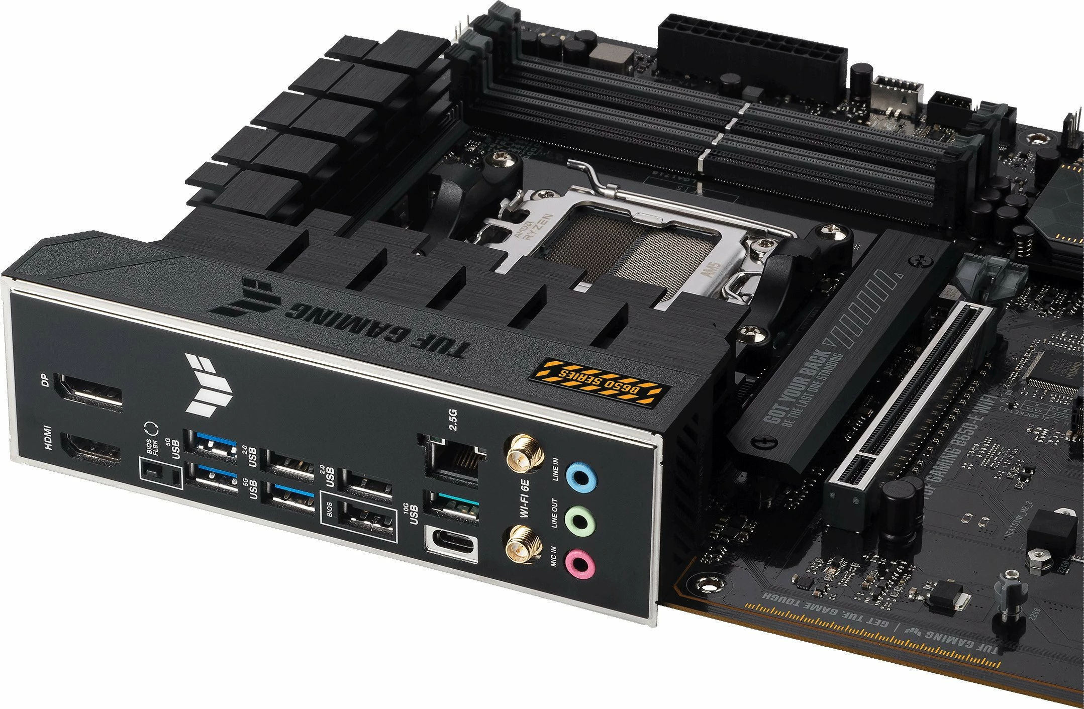 Pllakë amë Asus TUF GAMING B650-E WIFI AM5, ATX, DDR5, Wi‑Fi 6E, Bluetooth, 2.5GbE, e zezë