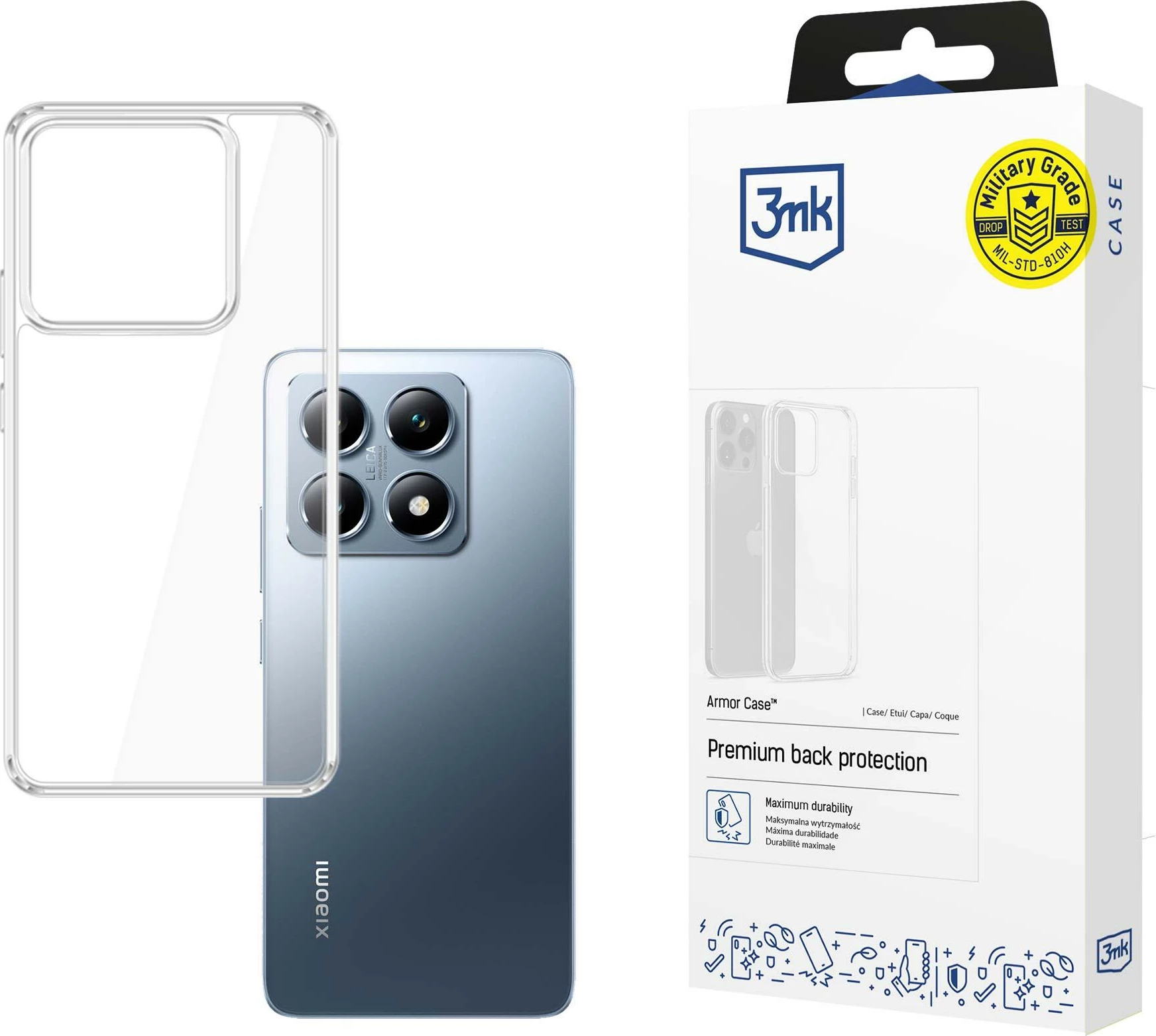 Mbështjellës 3mk Armor Case për Xiaomi 14, transparent