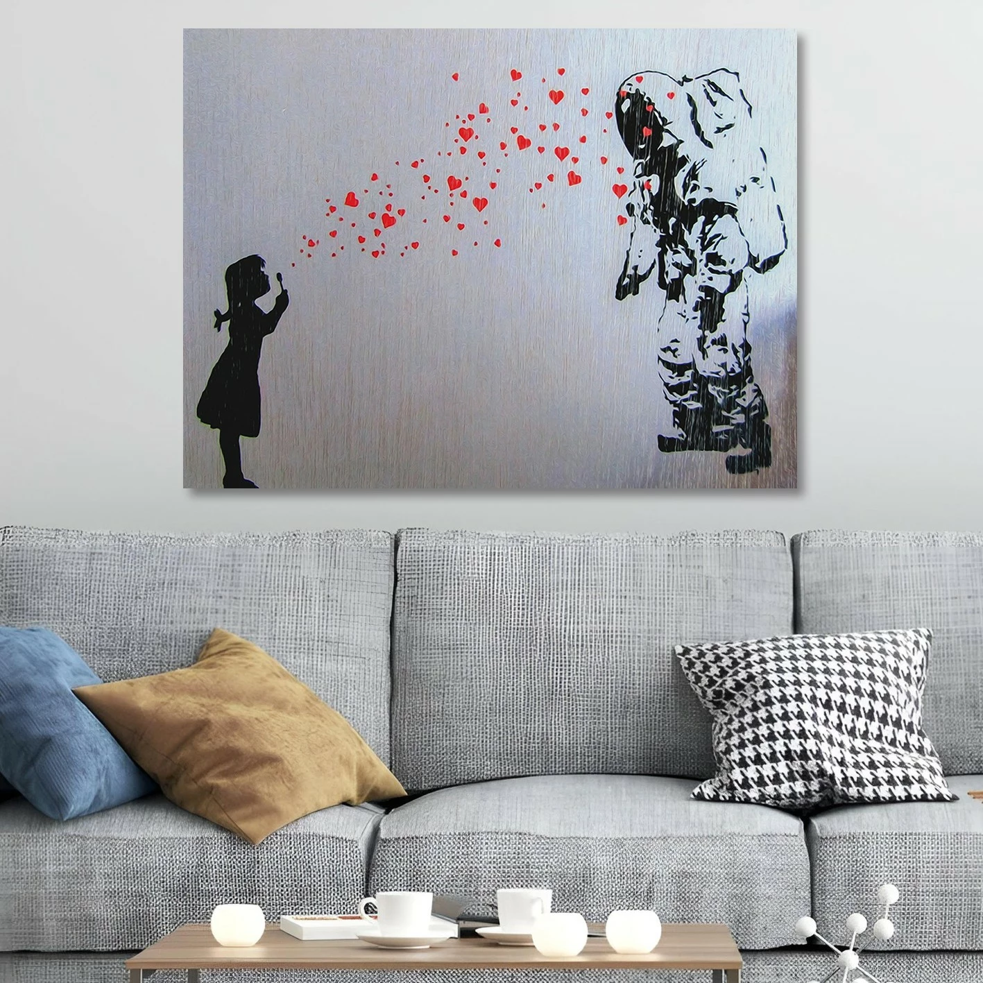 Pikturë dekorative në kanavacë, Banksy, shumëngjyrëshe, KNV4548_70100, 70x100cm