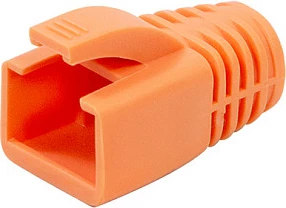 Konektor RJ45 LogiLink Cat.6A STP pass-through, paketim 10 copë, portokalli