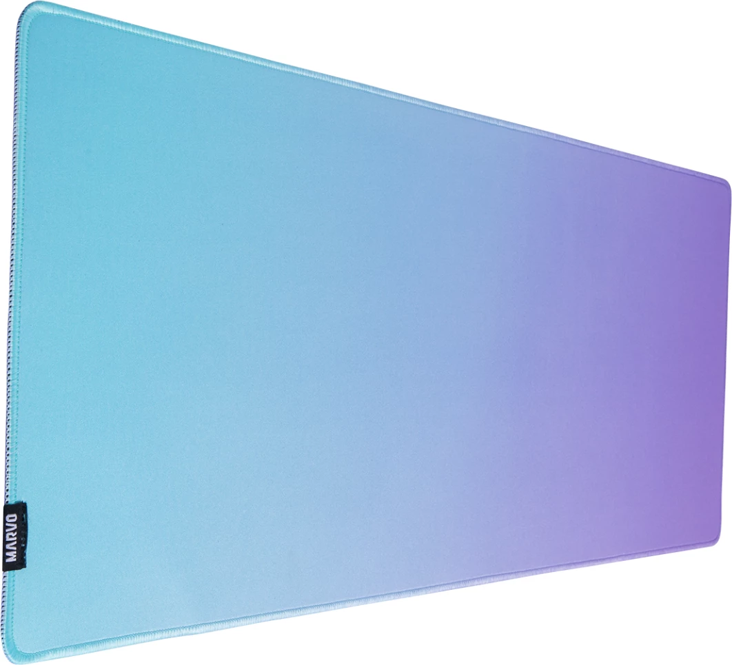 Mauspad Marvo P1 PU 800x300x3mm, me skaje të qepura, blu/vjollcë gradient