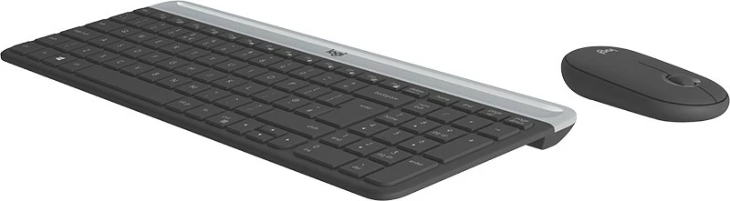 Kasë tastierë + maus Logitech Slim Wireless Combo, Nordic QWERTY, RF Wireless, e zezë