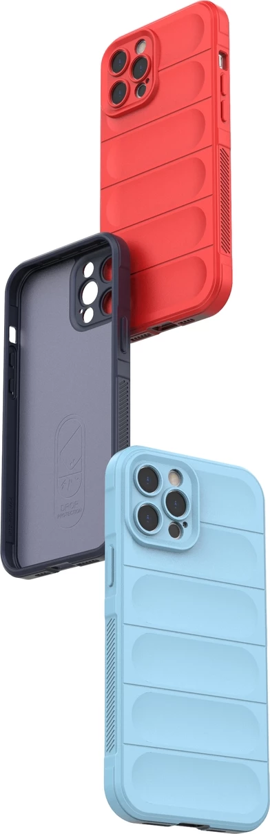 Mbështjellës Hurtel Magic Shield Case për iPhone 12 Pro Max, fleksibil, i blinduar, Kaltër e errët