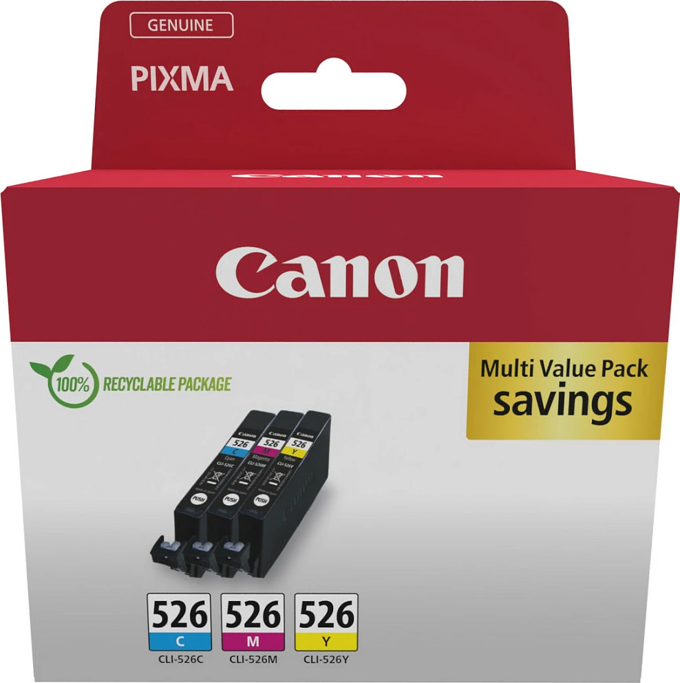 Kartrixhe boje Canon 4541B019 (CLI-526) multipack, 3 copë Cyan/Magenta/Yellow