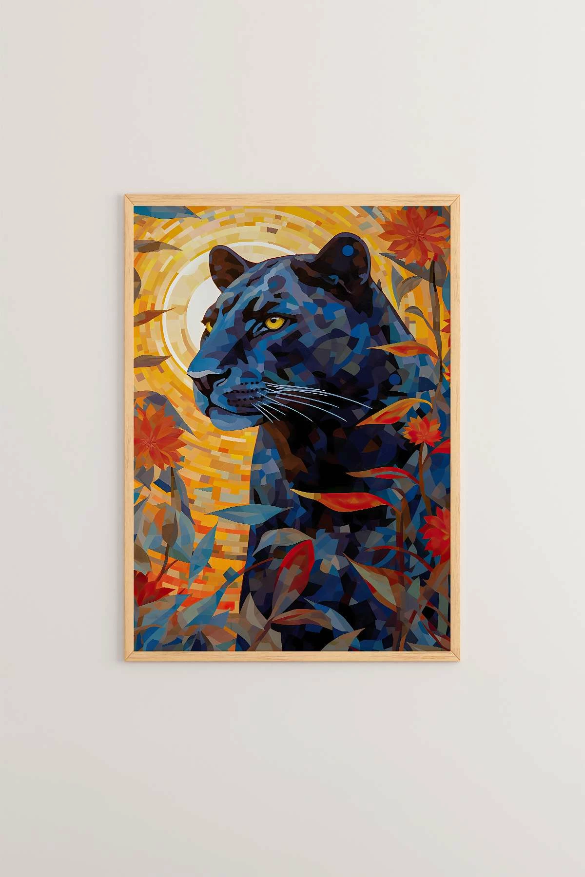 Pikturë dekorative me kornizë, shumëngjyrëshe, Wallity, Mscartmdl19, 33x48cm