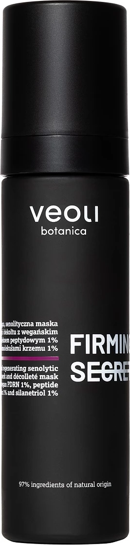 Maskë fytyre, qafe dhe dekolte Veoli Botanica Firming Secret Rejuvenating Senolytic për femra, 50ml