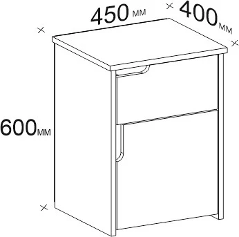 Komodinë moderne për dhomë gjumi, e bardhë, Hanah Home Asra