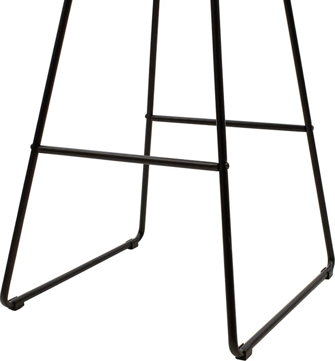 Karrige për bar Seth, metal i zi, jastëk PVC i zi