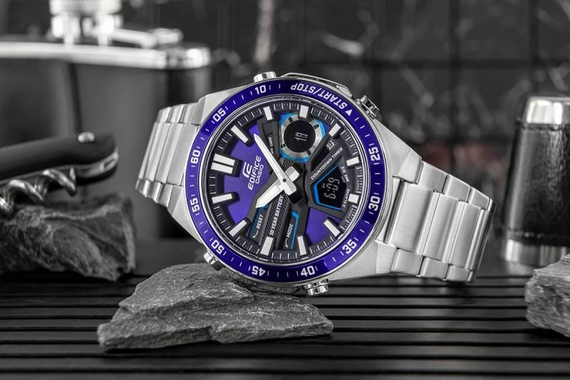 Orë dore për meshkuj Casio, argjend