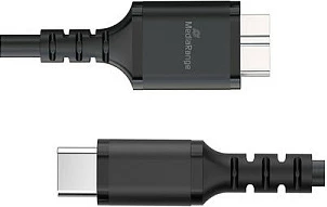 Kabllo MediaRange MRCS257 USB-C në Micro-USB B 3.0, 0.5 m, 5 Gbit/s, 3A, e zezë