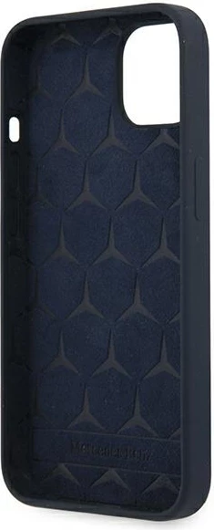 Mbështjellës Mercedes Silicone Line për iPhone 13 mini, 5.4", granat/navy