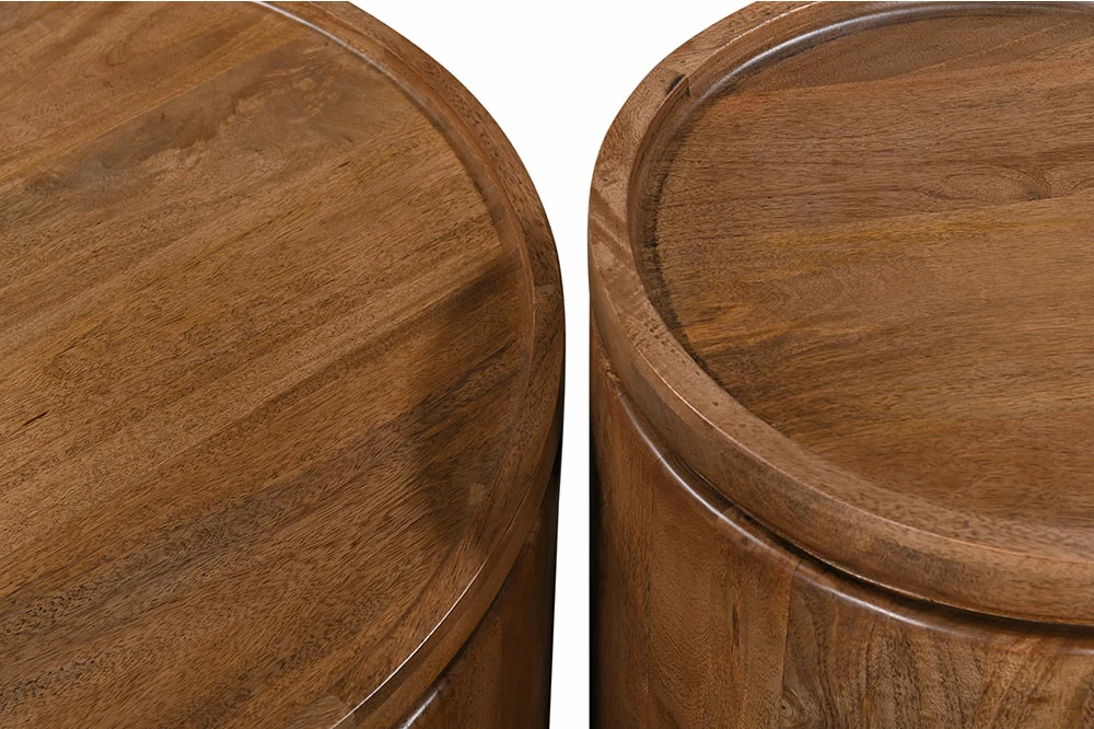 Tavolinë kafeje Arab, dru mango, ngjyrë arre, 80x80x40 cm