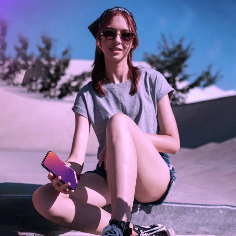 Mbrojtës ekrani 3mk Rainbow Privacy për iPhone 14 Pro Max